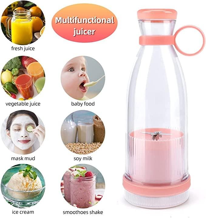 MIXEN Fresh Juice Portable Blender, 350ML  Mini Juicer Travel/School/Office/Workout/Travel Use