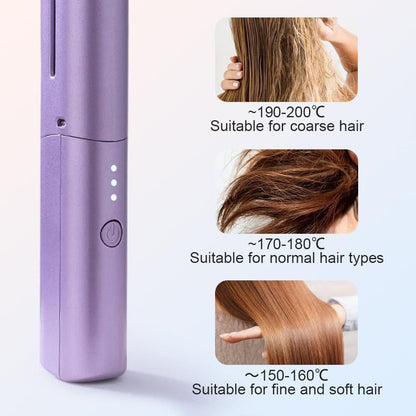 Cordless Mini Hair Straightener Comb – Rechargeable & Portable